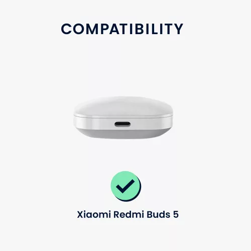 Husa Casti Kwmobile pentru Xiaomi Redmi Buds 5, Negru, Silicon, KWM0000251H001C
