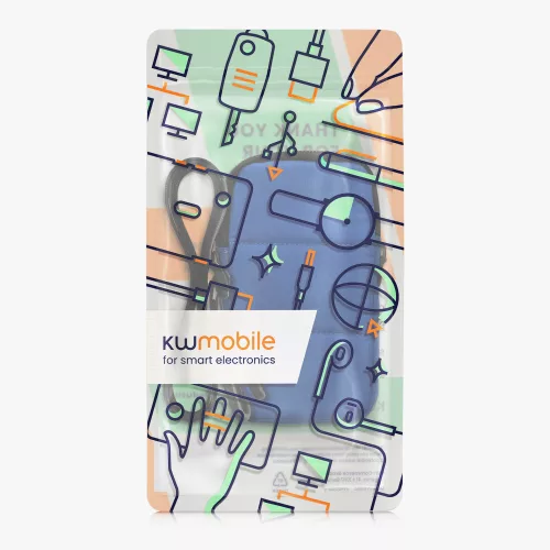 Husa Universala telefon, Marime XL - 6.8 inch, Albastru, Textil, KWM0000204H002C