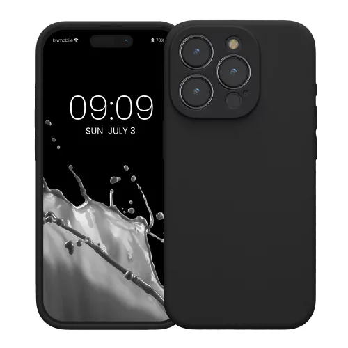 Husa Apple iPhone 15 Pro, Negru, Silicon, KWM000022OM003C
