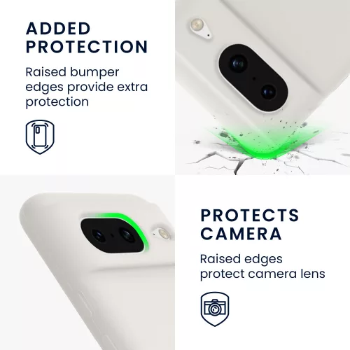 Husa Google Pixel 8, Alb, Silicon, KWM000020JF002C