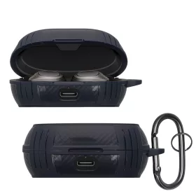   Husa Casti Kwmobile pentru Jabra Elite 7 Pro/Elite 7 Active, Albastru inchis, Silicon, KWM0000253X002C