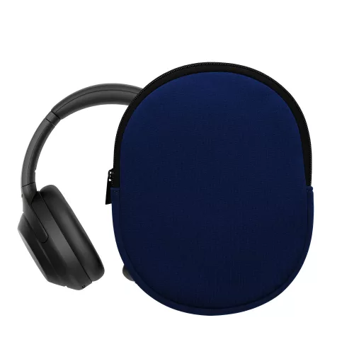Husa Casti Kwmobile pentru Sony WH-1000XM4/WH-1000XM3, Albastru inchis, Neopren, KWM0000254Z002C