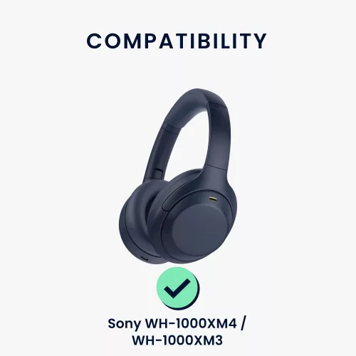 Husa Casti Kwmobile pentru Sony WH-1000XM4/WH-1000XM3, Albastru inchis, Neopren, KWM0000254Z002C
