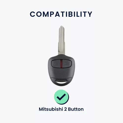 Husa Cheie Auto Kwmobile pentru Mitsubishi 2 Butoane, Gri, Silicon, KWM000008JC004C