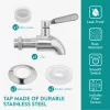 Dozator bauturi Navaris, 5.6L, cu maner piele si suport lemn, robinet inox, NAV000017YH002C