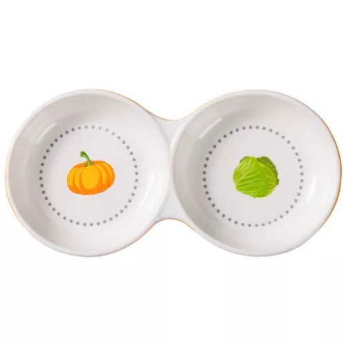 Castron dublu Navaris anti-varsare pentru animale mici, ceramica, NAV000013SF002C