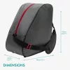 Husa clapari Navaris, 42x38x22 cm, compartiment manusi, poliester 1680D, rosu/gri, poliester