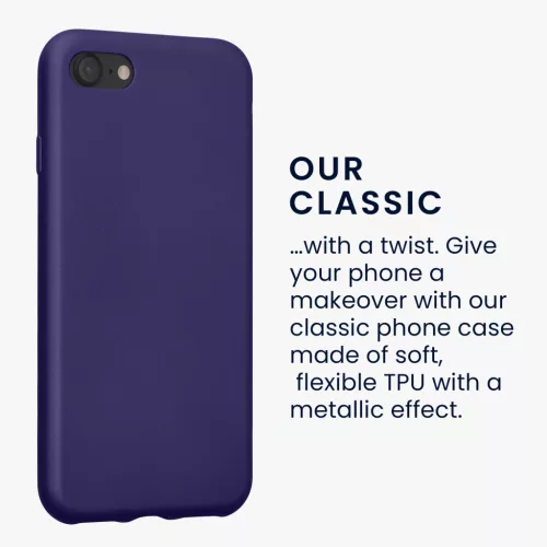 Husa Apple iPhone SE (2022)/iPhone SE (2020)/iPhone 8, Albastru, Silicon, KWM0000085R014C