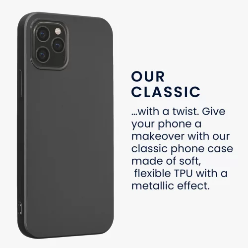 Husa Apple iPhone 12/iPhone 12 Pro, Gri, Silicon, KWM000013WJ007C