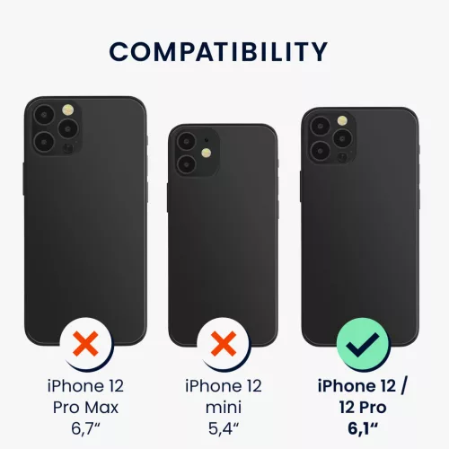 Husa Apple iPhone 12/iPhone 12 Pro, Gri, Silicon, KWM000013WJ007C