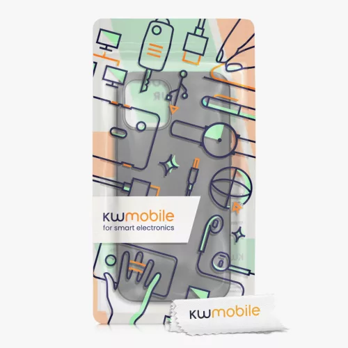 Husa Apple iPhone 12/iPhone 12 Pro, Gri, Silicon, KWM000013WJ007C
