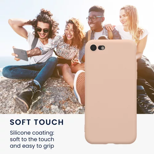 Husa Apple iPhone SE (2022)/iPhone SE (2020)/iPhone 8, Crem, Silicon, KWM0000083F057C