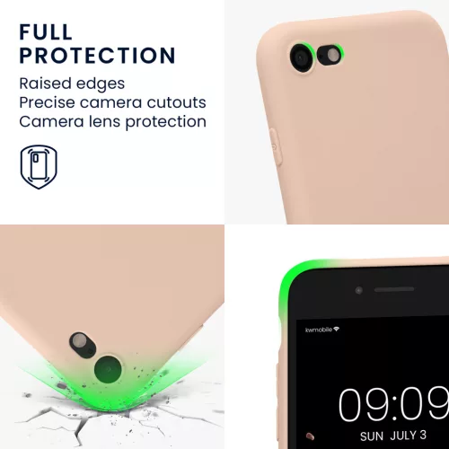 Husa Apple iPhone SE (2022)/iPhone SE (2020)/iPhone 8, Crem, Silicon, KWM0000083F057C