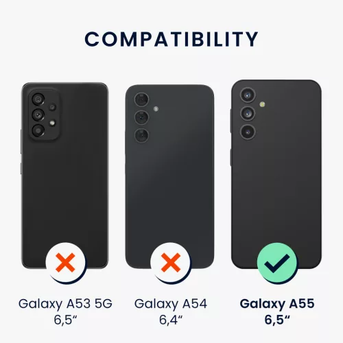 Husa Samsung Galaxy A55 5G, Verde, Silicon, KWM000021MG016C