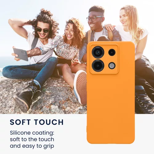 Husa Xiaomi Redmi Note 13 Pro 5G, Portocaliu, Silicon, KWM000020LD026C