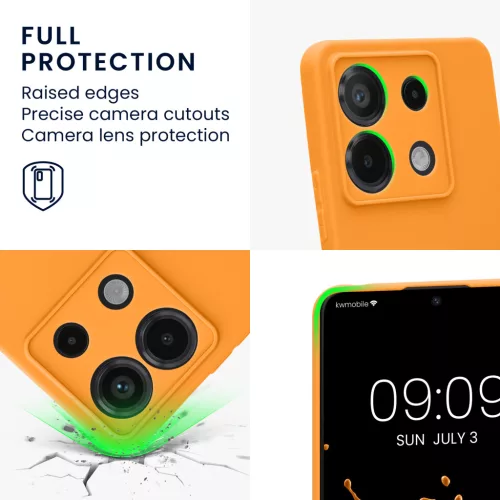 Husa Xiaomi Redmi Note 13 Pro 5G, Portocaliu, Silicon, KWM000020LD026C