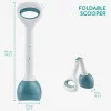 Lopata colectare excremente Navaris M, maner lung, 49 x 13 x 11 cm, verde/alb, plastic