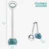 Lopata colectare excremente Navaris L, maner lung, 70 x 15 x 11 cm, verde/alb, plastic