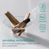 Suport betisoare parfumate Navaris din sticla borosilicata, bol 11.3x5.5 cm, transparent, sticla/metal