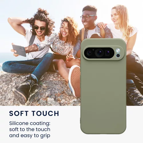 Husa Google Pixel 9 Pro XL, Verde deschis, Silicon, KWM000020PU007C