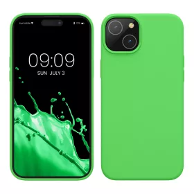 Husa Apple iPhone 15 Plus, Verde, Silicon, KWM000020CB010C