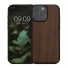 Husa Apple iPhone 16 Pro Max, Maro, Lemn/Silicon, KWM000022UR001C