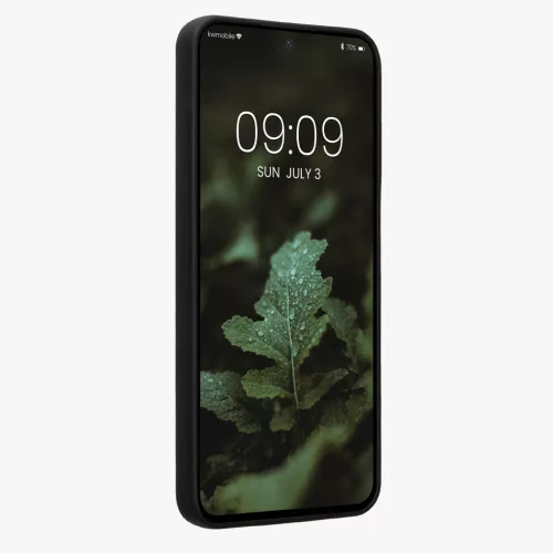 Husa Samsung Galaxy S24 FE, Maro, Lemn/Silicon, KWM000021WK001C