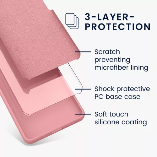 Husa Apple iPhone 15 Pro, Roz deschis, Silicon, KWM000020CC052C