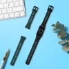 Curea kwmobile pentru Huawei Band 6, Silicon, Verde/Negru, 59296.01