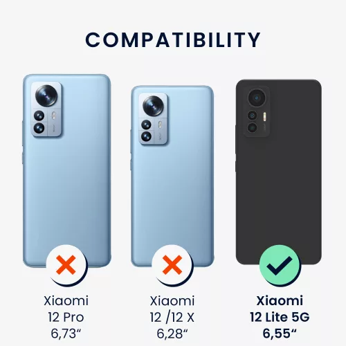 Husa Xiaomi 12 Lite, Silicon, Negru, 59405.01