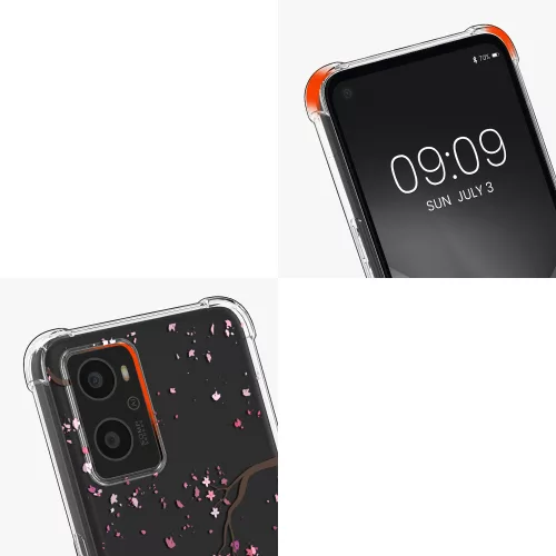 Bumper OPPO A76, Silicon, Transparent/Roz, 60042.01