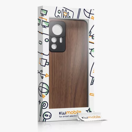 Husa Xiaomi 12T/12T Pro, Lemn, Maro, 60149.18