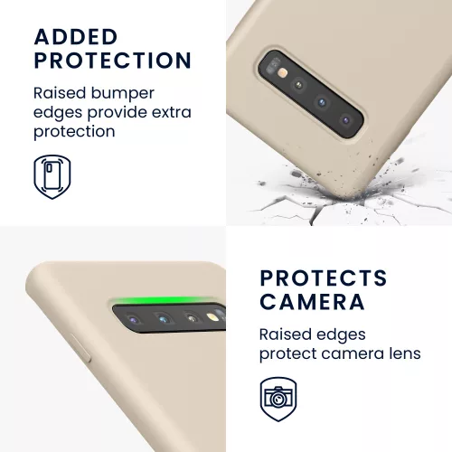 Husa Samsung Galaxy S10 Plus, Silicon, Crem, 49028.125