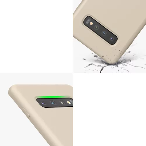 Husa Samsung Galaxy S10 Plus, Silicon, Crem, 49028.125