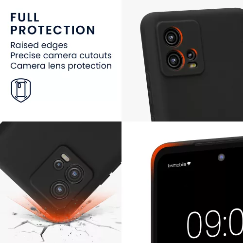 Husa Motorola Moto G72, Silicon, Negru, 60342.47