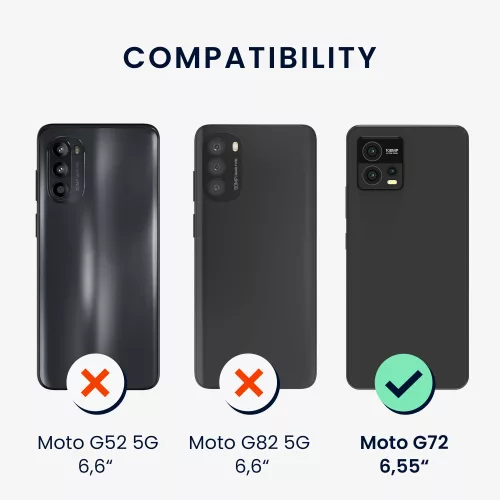Husa Motorola Moto G72, Silicon, Negru, 60342.47