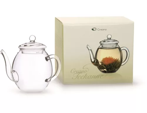 Ceainic din sticla Creano cu capac, 500 ml, rezistent la caldura, turnare fara picurare