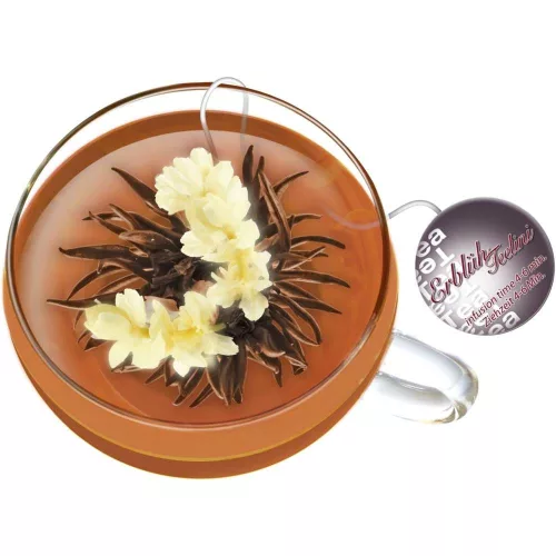 Set cadou ceai infloritor Creano ErbluhTeelini, 12 bile, ceai negru, 4 sortimente, cutie lemn