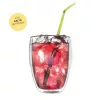 Set 6 pahare termice Creano Floarea Vietii cu cutii cadou, 250 ml, sticla borosilicata, perete dublu