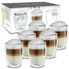Set 6 pahare termice Creano DG-Hoch, 250 ml, sticla borosilicata, perete dublu
