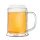 Halba termica Creano pentru bere, 500 ml, sticla borosilicata, perete dublu, cu maner