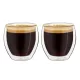 Set 2 pahare espresso termice Creano, 100 ml, sticla borosilicata, perete dublu