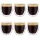 Set 6 pahare espresso termice Creano, 100 ml, sticla borosilicata, perete dublu