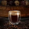Set 6 pahare espresso termice Creano, 100 ml, sticla borosilicata, perete dublu