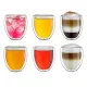 Set 6 pahare termice Creano DG-Bauchig, 400 ml, sticla borosilicata, perete dublu