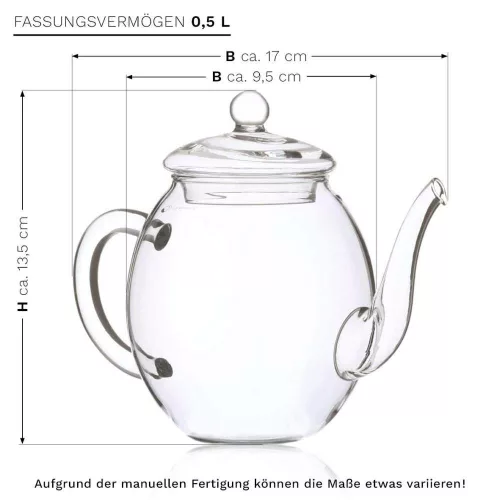 Set cadou Ceai Creano cu Ceainic 500ml, 6 varietati diferite, cutie eleganta din lemn, alb
