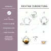 Set cadou ceai infloritor Creano ErbluhTee, 6 sfere, cutie decor din lemn, ceai negru