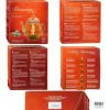 Set cadou Creano ErbluhTee Mix, 6 bile ceai alb cu flori si ceainic din sticla 500 ml