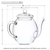 Set cadou Creano ErbluhTee Mix, ceainic din sticla 500 ml si 6 bile ceai infloritor negru, 3 varietati