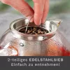 Ceainic din sticla Creano All-in-One, 1,3 L, cu infuzor din inox si capac, anti-picurare